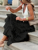 Layered Ruffle Maxi Skirt - Skirts by Trendsi | Available at Handbags Specialist Headquarter