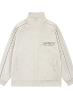 Men's Letter Graphic Track Jacket with Contrast Trim - Men's jackets by Trendsi | Available at Handbags Specialist Headquarter