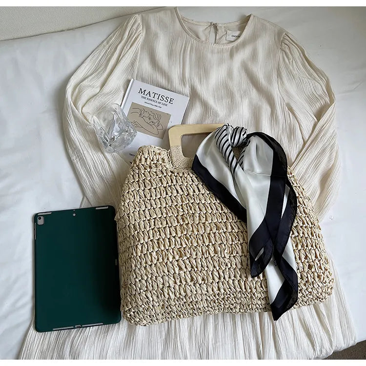 Straw Woven Handbag - handbags by Trendsi | Available at Handbags Specialist Headquarter