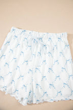 Printed Round Neck Top and Shorts Two-Piece Lounge Set - Sleepwear by Trendsi | Available at Handbags Specialist Headquarter