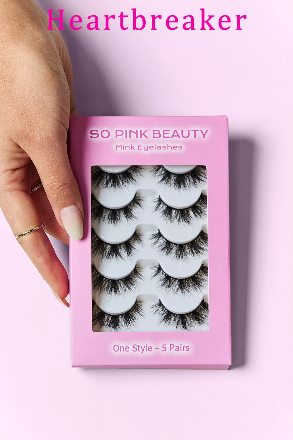SO PINK BEAUTY Mink Eyelashes 5 Pairs - Sleepwear by Trendsi | Available at Handbags Specialist Headquarter
