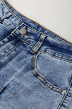 High-Waisted Wide-Leg Cuffed Jeans - Women / Jeans & Denim by Trendsi | Available at Handbags Specialist Headquarter