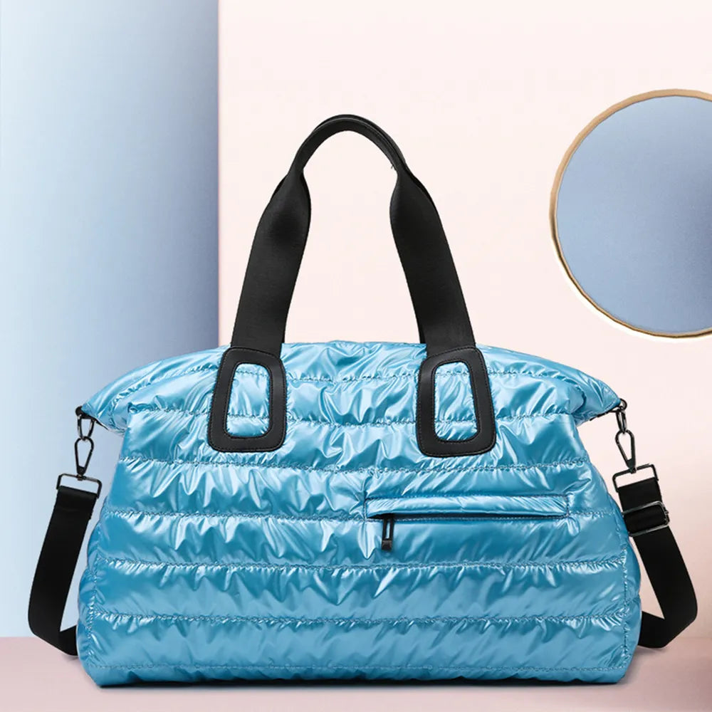 Quilted Nylon Oversize Travel Bag - travel-bag by Trendsi | Available at Handbags Specialist Headquarter