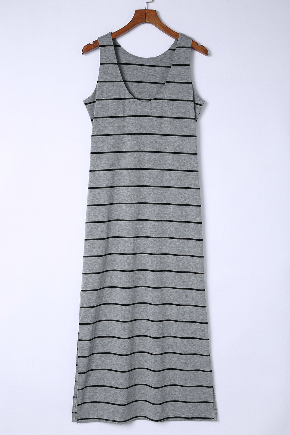 Striped Slit Sleeveless Maxi Dress - Maxi Dress by Trendsi | Available at Handbags Specialist Headquarter