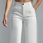 Chic High-Waist Wide Leg Pants - Daily Wear Essential