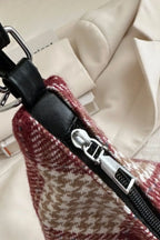 Plaid Adjustable Strap Handbag - Tote Bag by Trendsi | Available at Handbags Specialist Headquarter