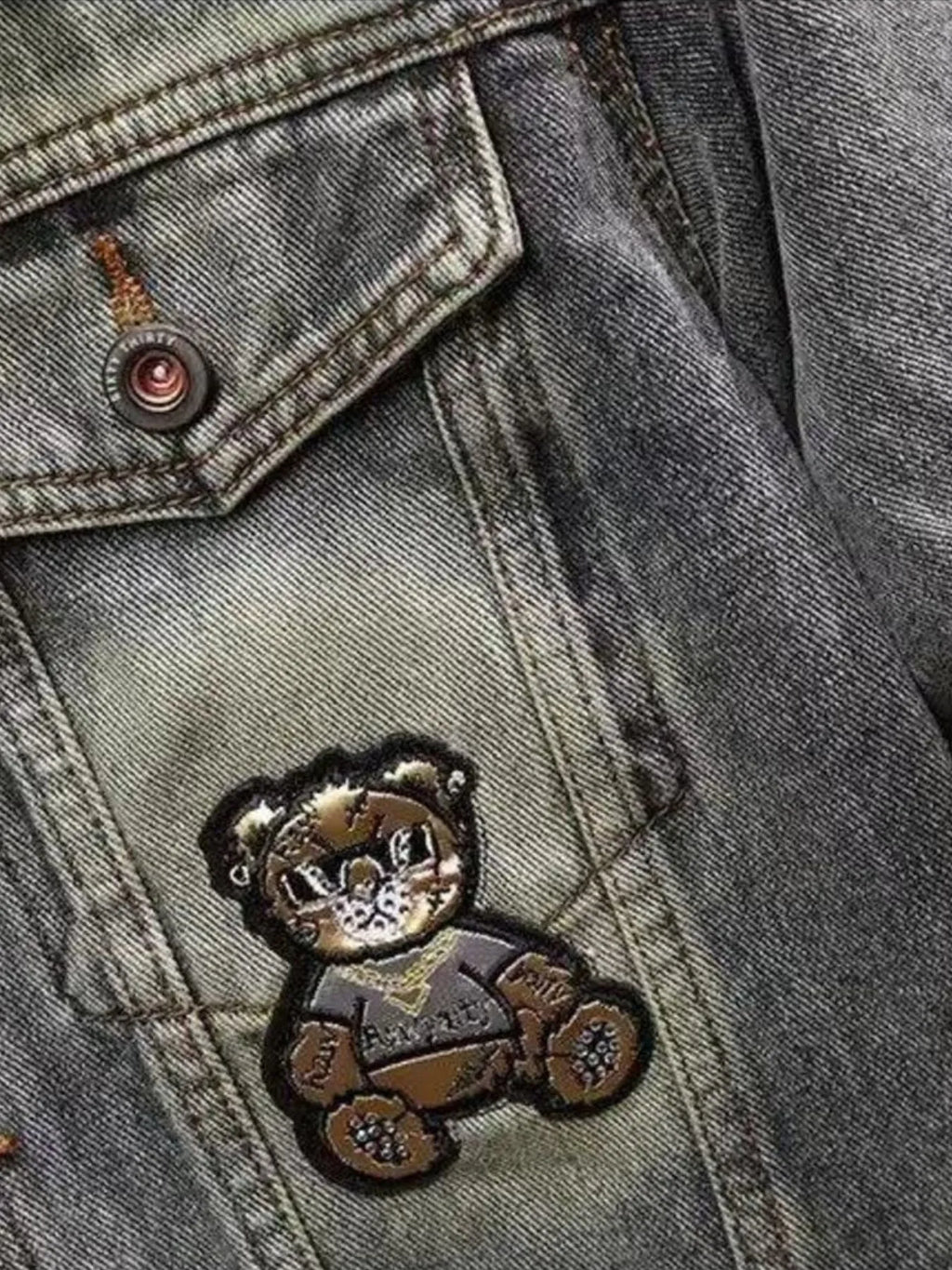 Men's Plus Size Button Up Long Sleeve Denim Jacket - Men's jackets by Trendsi | Available at Handbags Specialist Headquarter