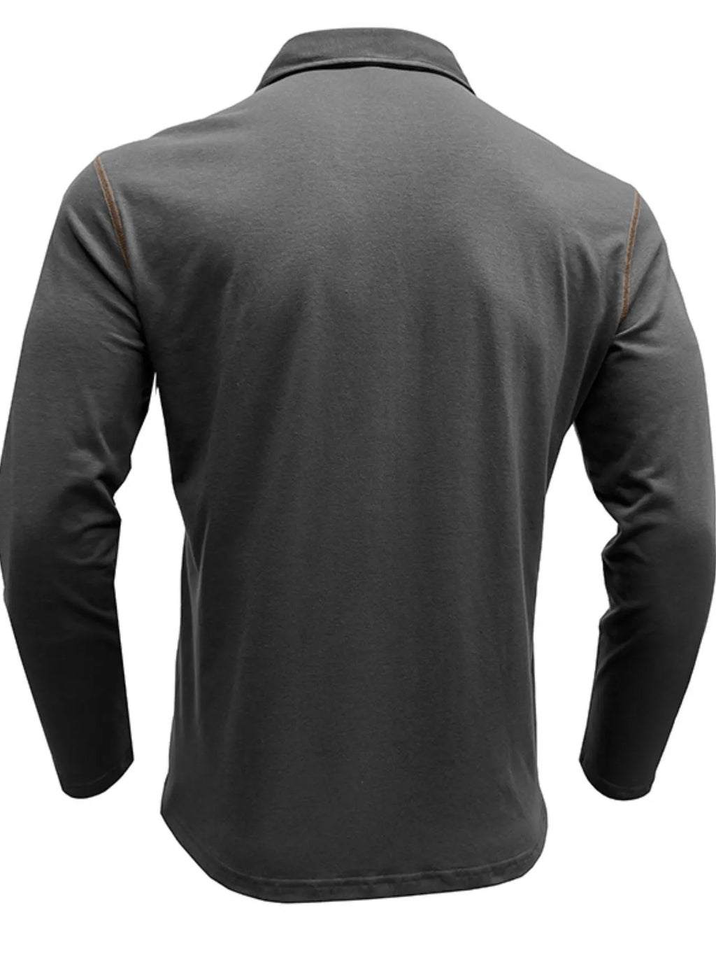 Men's Long Sleeve Polo Shirt with Contrast Stitching - Men's Polo shirt by Trendsi | Available at Handbags Specialist Headquarter