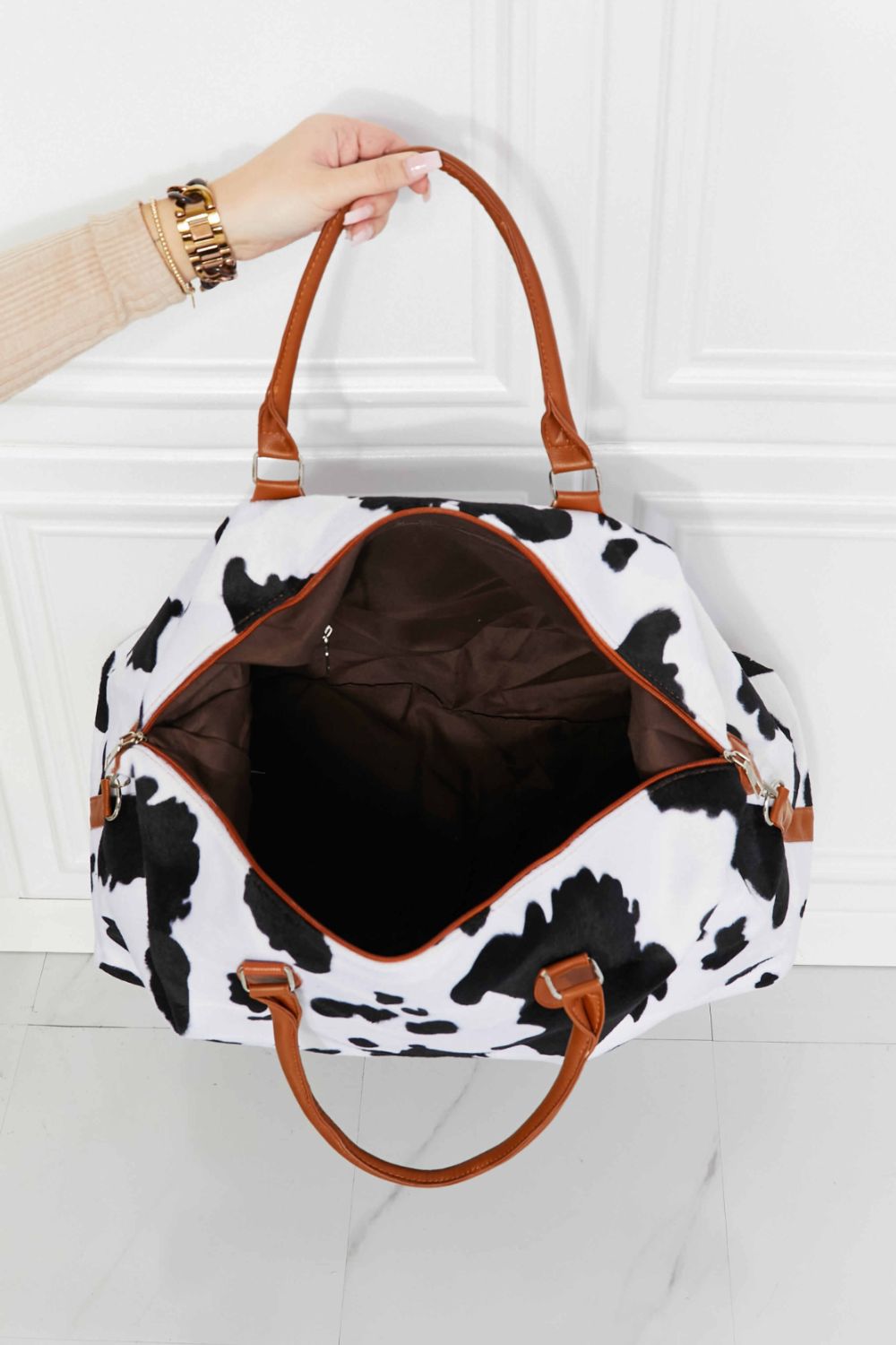 Animal Print Plush Weekender Bag - Weekender Bag by Trendsi | Available at Handbags Specialist Headquarter