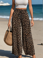Leopard Luxe: Plus Size Wide Leg Pants