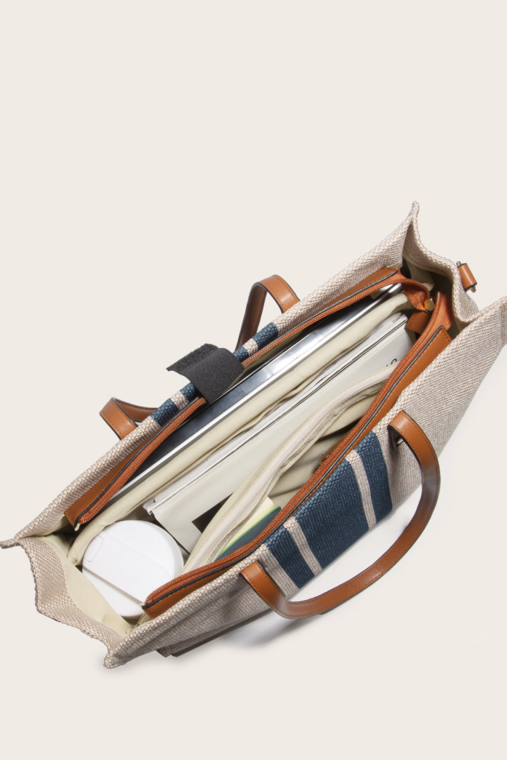 Striped Tote Bag - Tote Bag by Trendsi | Available at Handbags Specialist Headquarter