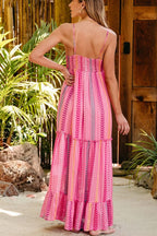 Printed Surplice Maxi Cami Dress - Maxi Dress by Trendsi | Available at Handbags Specialist Headquarter