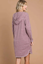 Culture Code Full Size Hooded Long Sleeve Sweater Dress - Dresses by Trendsi | Available at Handbags Specialist Headquarter