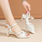 Open Toe Mid Heel Sandals - Women Sandals by Trendsi | Available at Handbags Specialist Headquarter