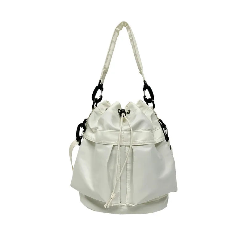 Drawstring Nylon Bucket Bag - Crossbody Bag by Trendsi | Available at Handbags Specialist Headquarter