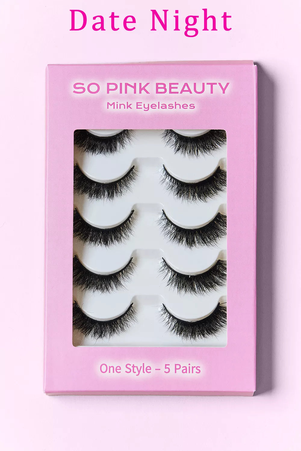 SO PINK BEAUTY Mink Eyelashes 5 Pairs - Sleepwear by Trendsi | Available at Handbags Specialist Headquarter
