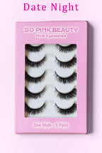SO PINK BEAUTY Mink Eyelashes 5 Pairs - Sleepwear by Trendsi | Available at Handbags Specialist Headquarter