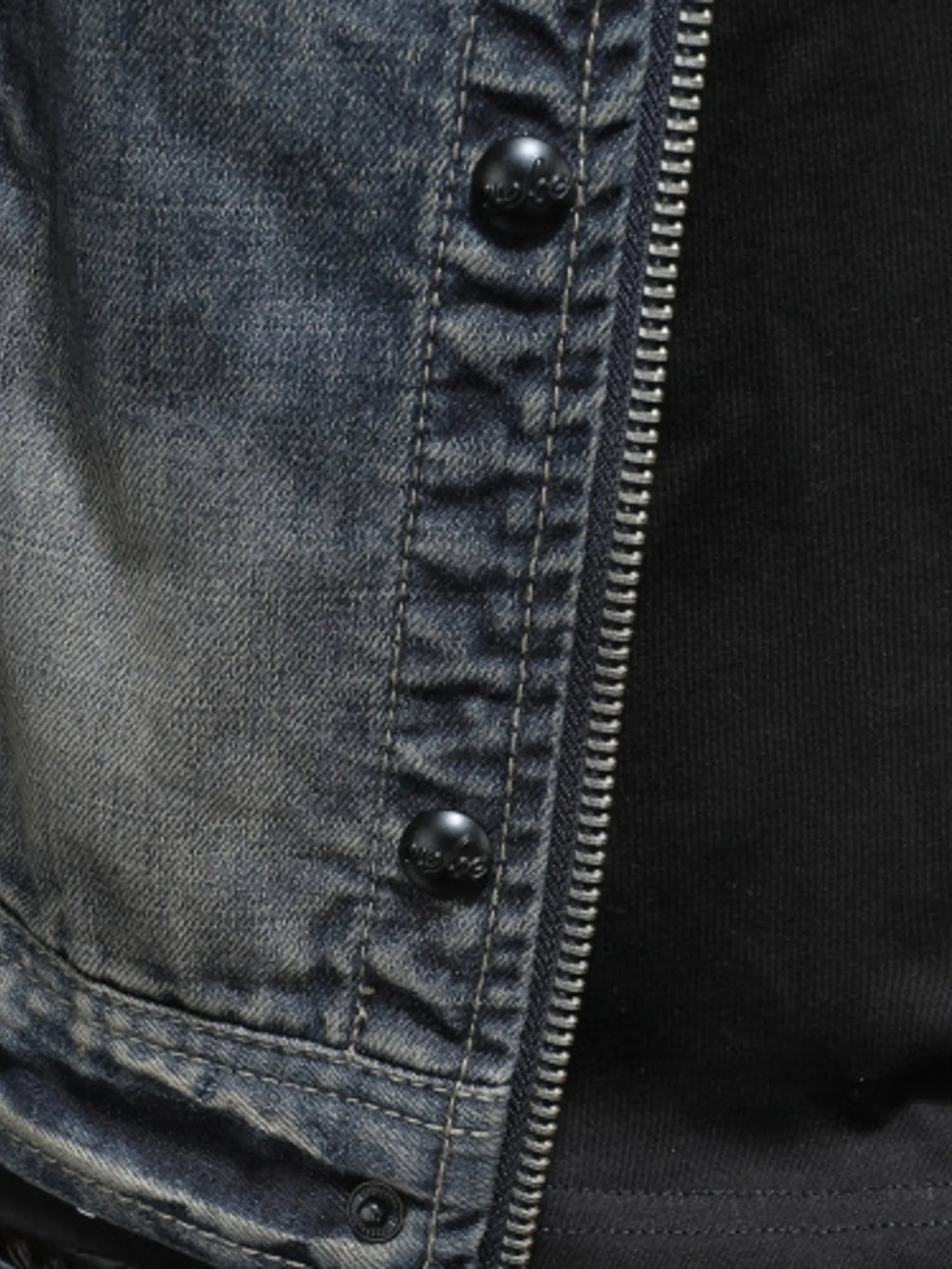 Men's Plus Size Washed Zip Up Denim Jacket with Chest Pockets - Men's jackets by Trendsi | Available at Handbags Specialist Headquarter