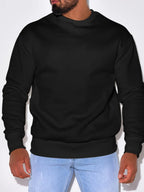 Men's Plus Size Round Neck Sweatshir - Men's Sweatshirts by Trendsi | Available at Handbags Specialist Headquarter