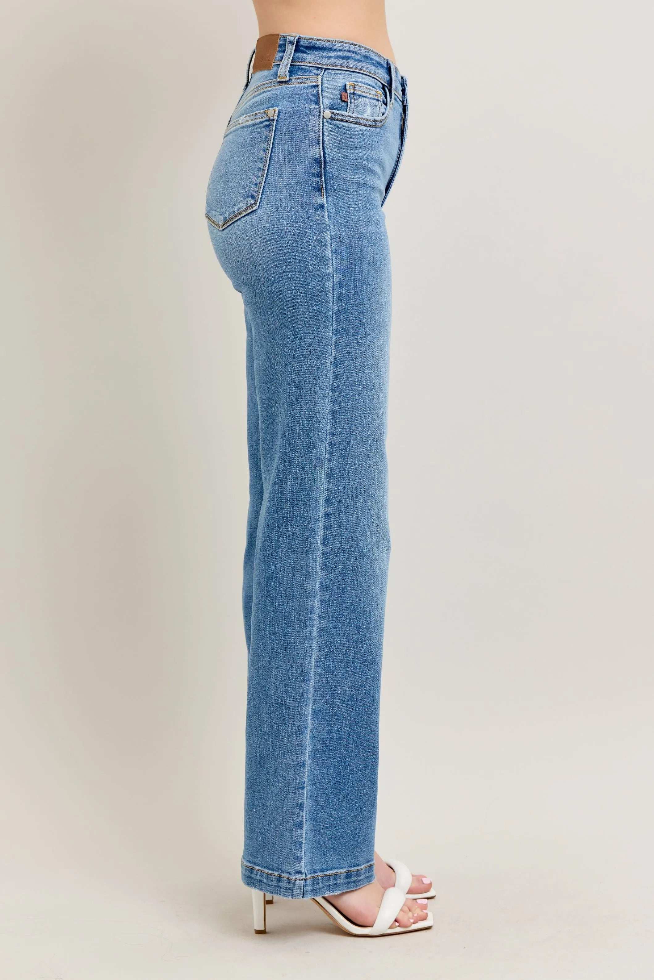 Judy Blue Full Size High Waist Straight Jeans Plus Size - Women / Jeans & Denim by Trendsi | Available at Handbags Specialist Headquarter