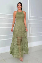 Hollowed-Out Sleeveless Maxi Dress - Maxi Dress by Trendsi | Available at Handbags Specialist Headquarter