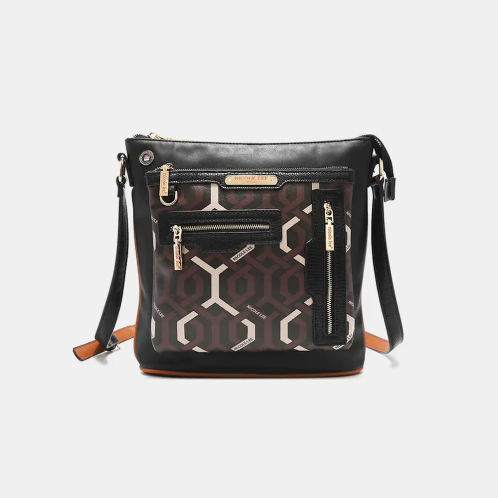 Nicole Lee USA Geometric Pattern Crossbody Bag - Wallet by Trendsi | Available at Handbags Specialist Headquarter