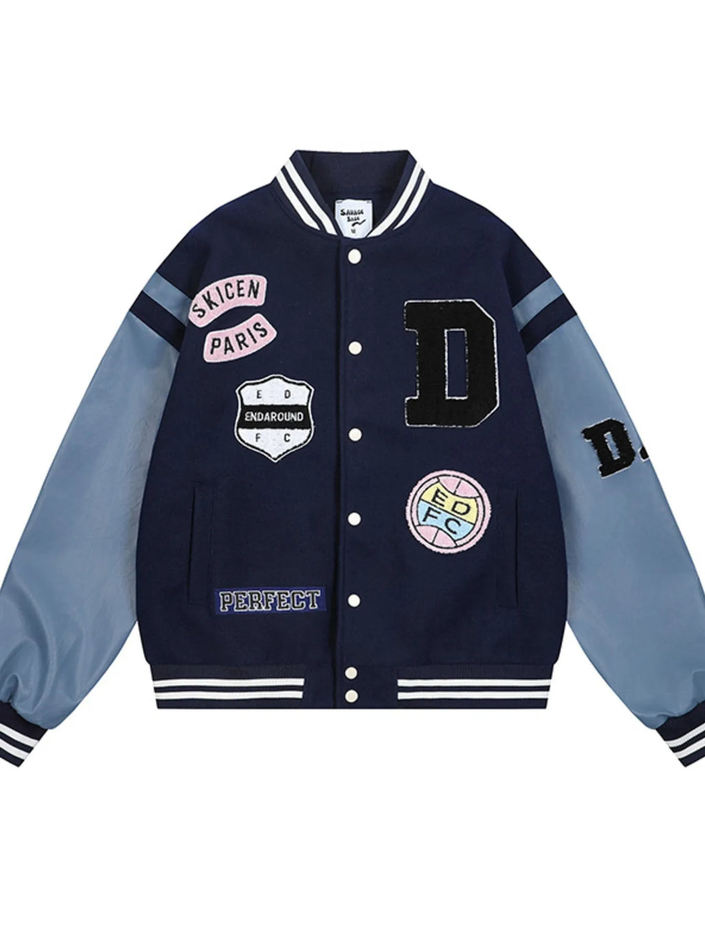 Men's Baseball Bomber Jacket with Patches - Men's jackets by Trendsi | Available at Handbags Specialist Headquarter