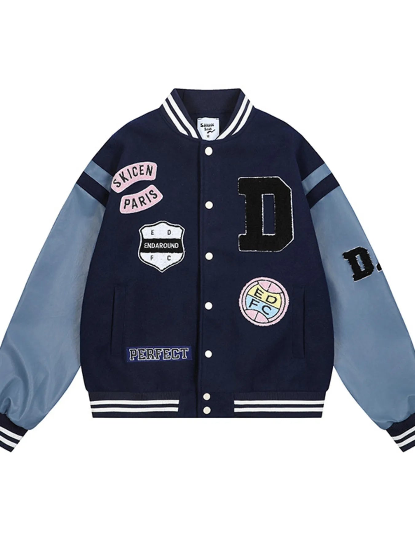 Men's Baseball Bomber Jacket with Patches - Men's jackets by Trendsi | Available at Handbags Specialist Headquarter