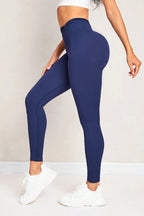Ruched High Waist Active Leggings - Leggings by Trendsi | Available at Handbags Specialist Headquarter