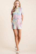 BiBi Tie Dye French Terry Hoodie Top and Bottom Set -  by Trendsi | Available at Handbags Specialist Headquarter
