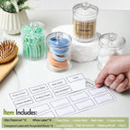 Clear Acrylic Qtip Dispenser Set - 4 Pack - Decor by Handbags Specialist Headquarter | Available at Handbags Specialist Headquarter