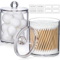 Clear Acrylic Qtip Dispenser Set - 4 Pack - Decor by Handbags Specialist Headquarter | Available at Handbags Specialist Headquarter