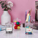 Clear Acrylic Qtip Dispenser Set - 4 Pack - Decor by Handbags Specialist Headquarter | Available at Handbags Specialist Headquarter