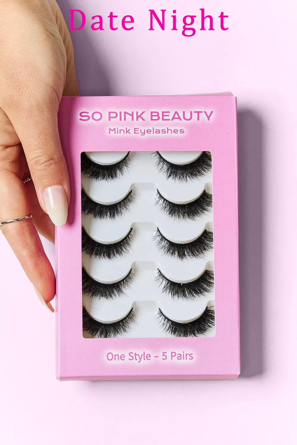 SO PINK BEAUTY Mink Eyelashes 5 Pairs - Sleepwear by Trendsi | Available at Handbags Specialist Headquarter
