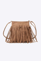 Adored PU Leather Crossbody Bag with Fringe - Crossbody Bag by Trendsi | Available at Handbags Specialist Headquarter