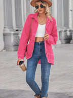 Button Up Long Sleeve Denim Jacket - Tops by Trendsi | Available at Handbags Specialist Headquarter