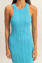 HYFVE Round Neck Bodycon Ribbed Knit Dress - Maxi Dress by Trendsi | Available at Handbags Specialist Headquarter