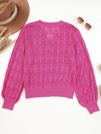 Buttoned Front Openwork Cardigan - Tops by Trendsi | Available at Handbags Specialist Headquarter