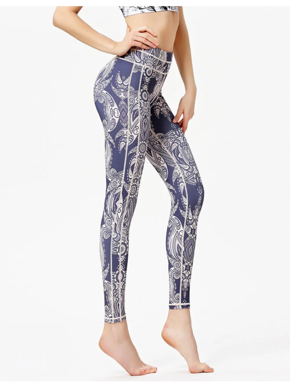 Printed Active High Waist Leggings - Leggings by Trendsi | Available at Handbags Specialist Headquarter