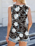 Printed Scoop Neck Wide Strap Tank - Tops by Trendsi | Available at Handbags Specialist Headquarter