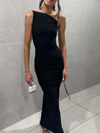 Backless Slit Sleeveless Bodycon Maxi Dress - Maxi Dress by Trendsi | Available at Handbags Specialist Headquarter