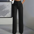 Chic High-Waist Wide Leg Pants - Daily Wear Essential