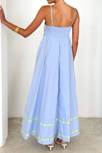 Floral Embroidered Spaghetti Strap Maxi Dress - Maxi Dress by Trendsi | Available at Handbags Specialist Headquarter