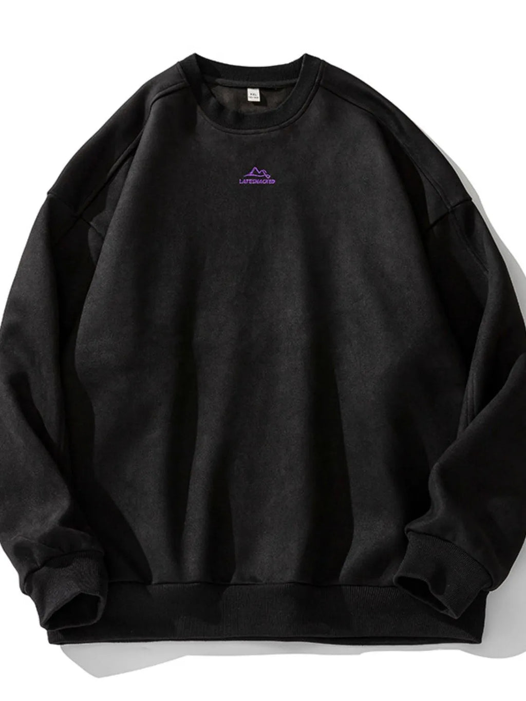 Men's Full Size Round Neck Long Sleeve Sweatshirt Plus Size - Men's Sweatshirts by Trendsi | Available at Handbags Specialist Headquarter