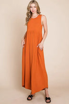 BOMBOM Sleeveless Maxi Dress with Pockets - Maxi Dress by Trendsi | Available at Handbags Specialist Headquarter