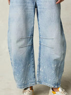 Wide Leg Relaxed Fit Jeans - Women / Jeans & Denim by Trendsi | Available at Handbags Specialist Headquarter