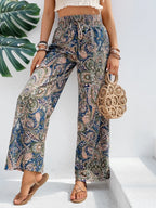 Printed Wide Leg Pants - Women Pants by Trendsi | Available at Handbags Specialist Headquarter