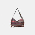 Printed Tassel Detail Crossbody Bag with Small Purse - Handbags by Trendsi | Available at Handbags Specialist Headquarter