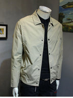 Men's Plus Size Snap Down Long Sleeve Jacket - Men's jackets by Trendsi | Available at Handbags Specialist Headquarter