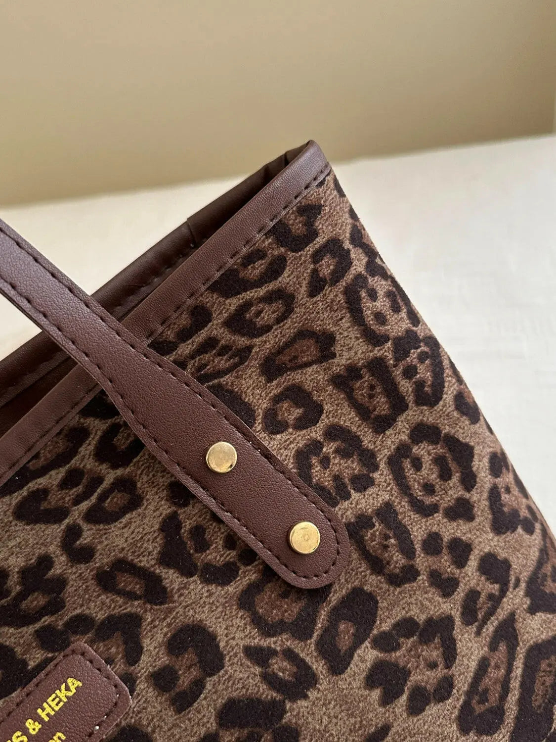 Leopard Polyester Tote Bag - Tote Bag by Trendsi | Available at Handbags Specialist Headquarter